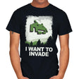 I Want To Invade - Mens T-Shirts RIPT Apparel Small / Black