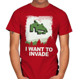 I Want To Invade - Mens T-Shirts RIPT Apparel Small / Red