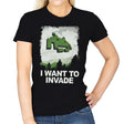 I Want To Invade - Womens T-Shirts RIPT Apparel Small / Black