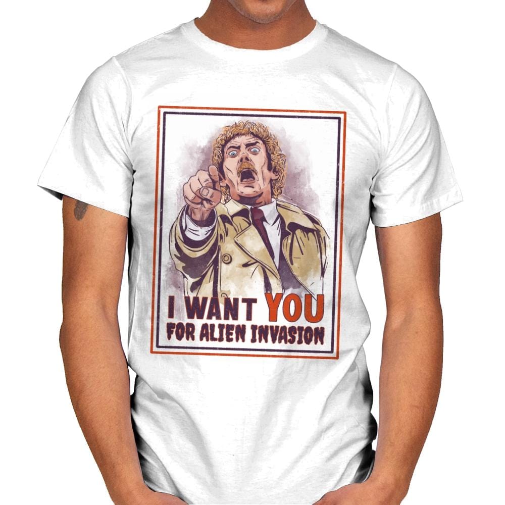 I Want You for Alien Invasion - Mens T-Shirts RIPT Apparel Small / White