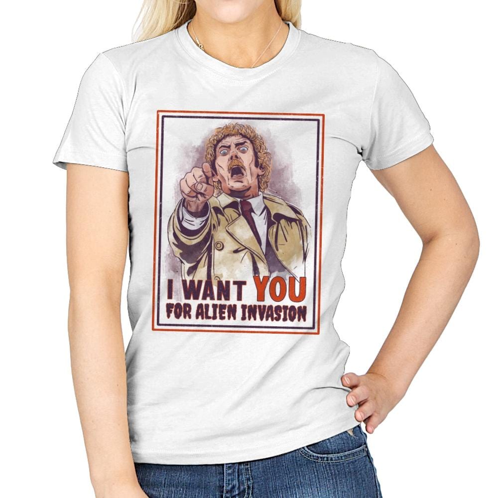 I Want You for Alien Invasion - Womens T-Shirts RIPT Apparel Small / White