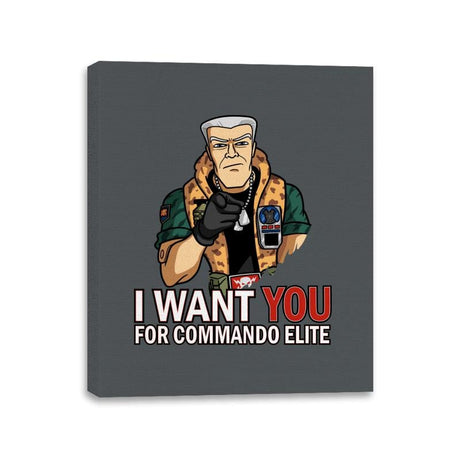 I want you for Commando Elite - Canvas Wraps Canvas Wraps RIPT Apparel 11x14 / Charcoal