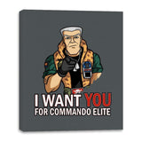 I want you for Commando Elite - Canvas Wraps Canvas Wraps RIPT Apparel 16x20 / Charcoal