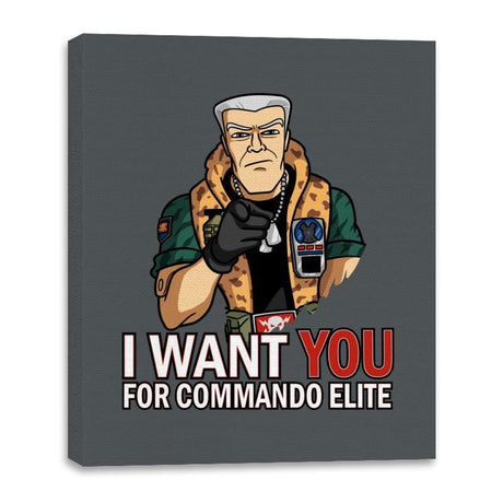 I want you for Commando Elite - Canvas Wraps Canvas Wraps RIPT Apparel 16x20 / Charcoal