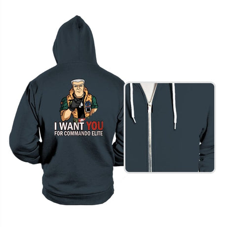I want you for Commando Elite - Hoodies Hoodies RIPT Apparel Small / Dark Gray