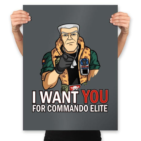 I want you for Commando Elite - Prints Posters RIPT Apparel 18x24 / Charcoal
