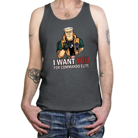 I want you for Commando Elite - Tanktop Tanktop RIPT Apparel X-Small / Asphalt