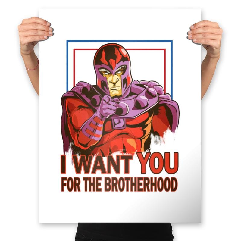 I want you for the Brotherhood - Prints Posters RIPT Apparel 18x24 / White