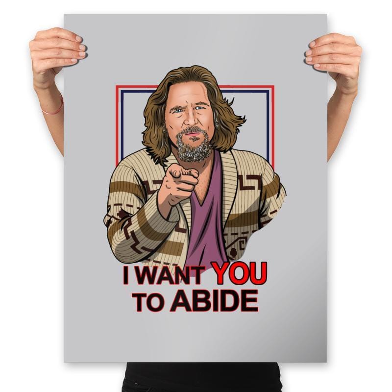 I Want You To Abide - Prints Posters RIPT Apparel 18x24 / Heather