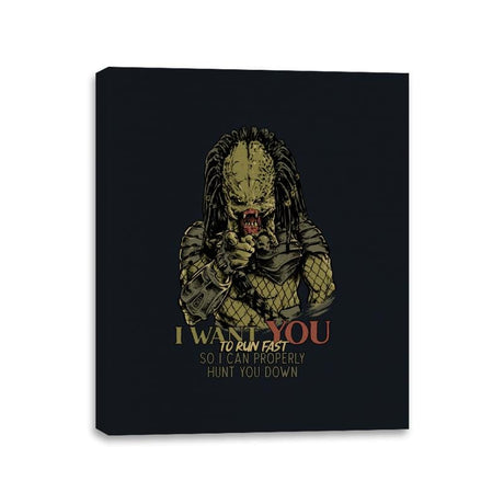 I Want You To Run Fast - Canvas Wraps Canvas Wraps RIPT Apparel 11x14 / Black