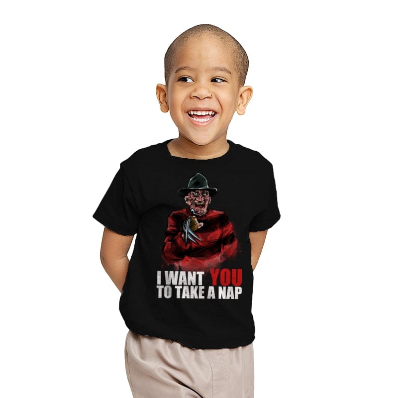 I Want You to Take a Nap - Youth T-Shirts RIPT Apparel X-small / Black