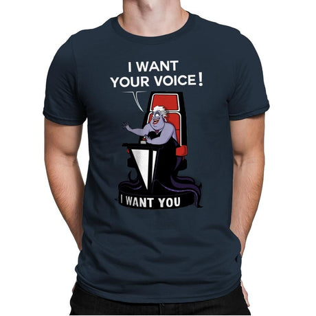 I Want Your Voice Now! - Raffitees - Mens Premium T-Shirts RIPT Apparel Small / Indigo