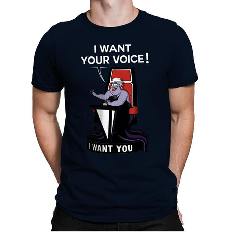 I Want Your Voice Now! - Raffitees - Mens Premium T-Shirts RIPT Apparel Small / Midnight Navy