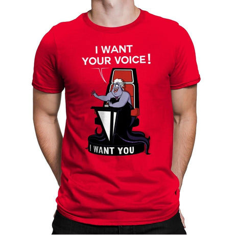 I Want Your Voice Now! - Raffitees - Mens Premium T-Shirts RIPT Apparel Small / Red