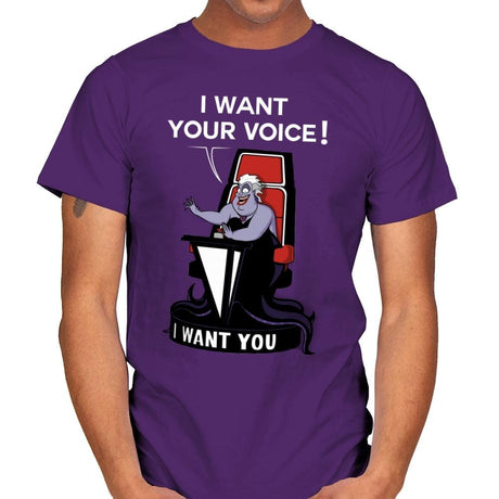 I Want Your Voice Now! - Raffitees - Mens T-Shirts RIPT Apparel Small / Purple