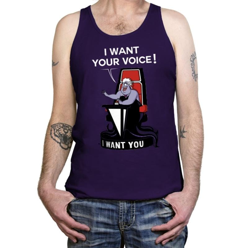 I Want Your Voice Now! - Raffitees - Tanktop Tanktop RIPT Apparel X-Small / Team Purple