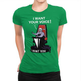 I Want Your Voice Now! - Raffitees - Womens Premium T-Shirts RIPT Apparel Small / Kelly Green