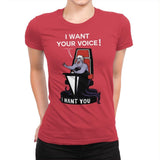 I Want Your Voice Now! - Raffitees - Womens Premium T-Shirts RIPT Apparel Small / Red