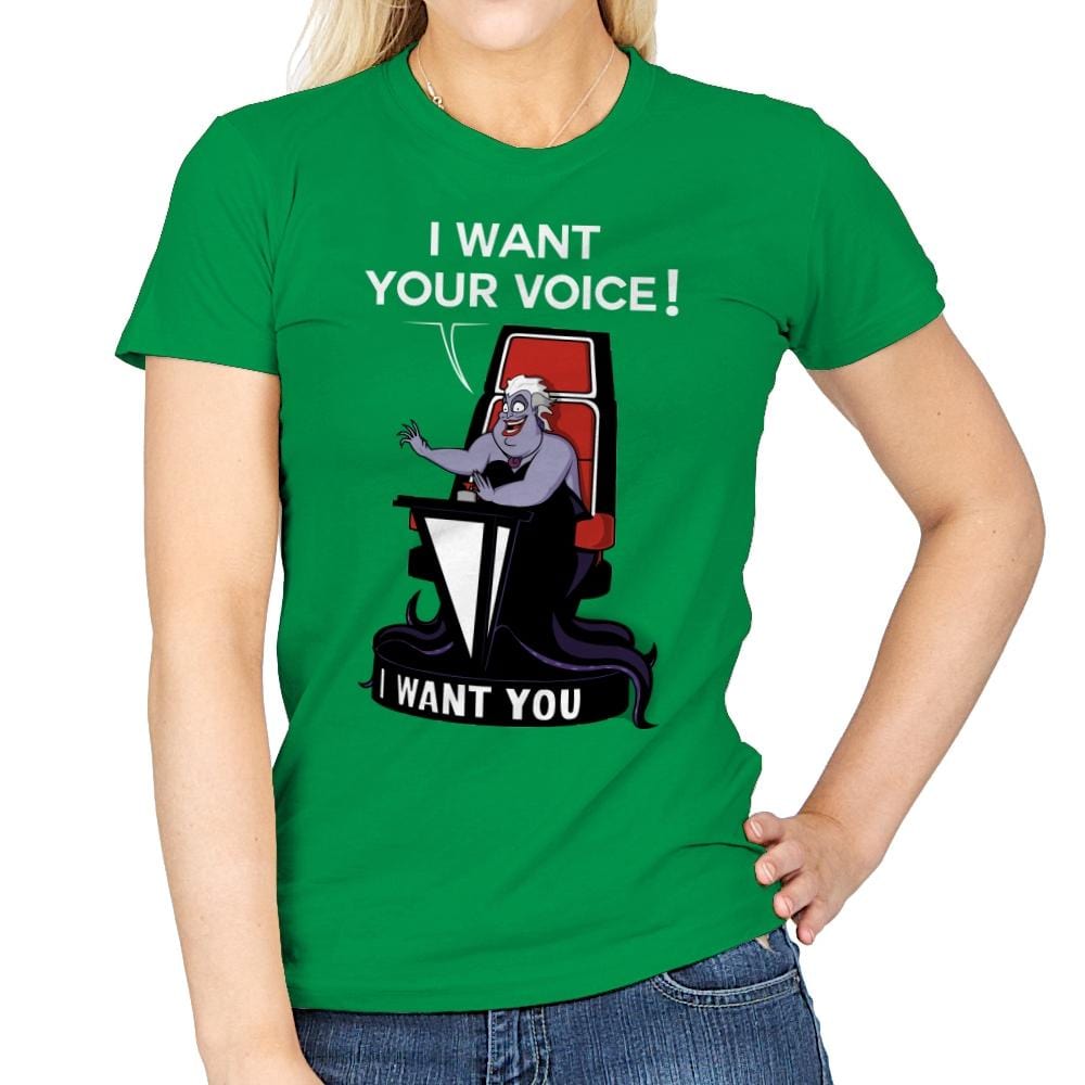 I Want Your Voice Now! - Raffitees - Womens T-Shirts RIPT Apparel Small / Irish Green