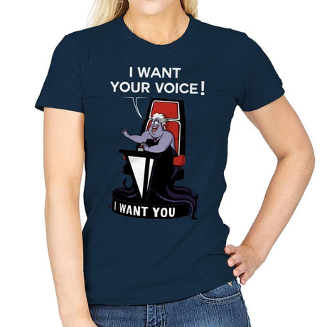 I Want Your Voice Now! - Raffitees - Womens T-Shirts RIPT Apparel Small / Navy