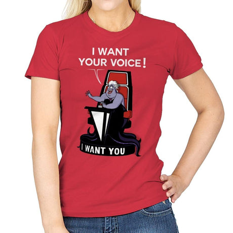 I Want Your Voice Now! - Raffitees - Womens T-Shirts RIPT Apparel Small / Red