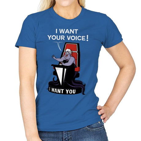 I Want Your Voice Now! - Raffitees - Womens T-Shirts RIPT Apparel Small / Royal