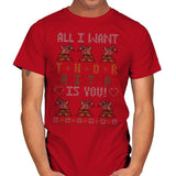 I Wish Thor You - Ugly Holiday - Mens T-Shirts RIPT Apparel Small / Red