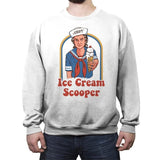 Ice Cream Scooper - Crew Neck Sweatshirt Crew Neck Sweatshirt RIPT Apparel Small / White