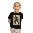 Ice Warrior Woodblock - Youth T-Shirts RIPT Apparel X-small / Black