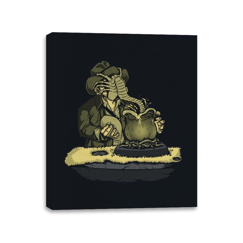 Idiotic Jones - Canvas Wraps Canvas Wraps RIPT Apparel 11x14 / Black