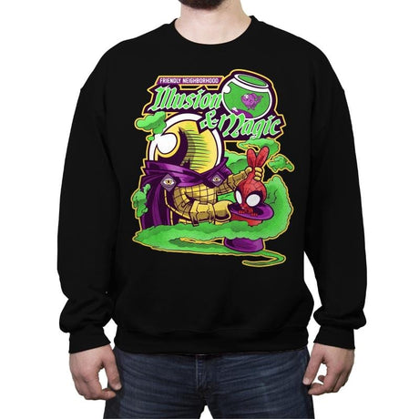 Illusion And Magic - Crew Neck Sweatshirt Crew Neck Sweatshirt RIPT Apparel