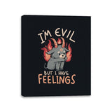 Im Evil But I Have Feelings - Canvas Wraps Canvas Wraps RIPT Apparel 11x14 / Black
