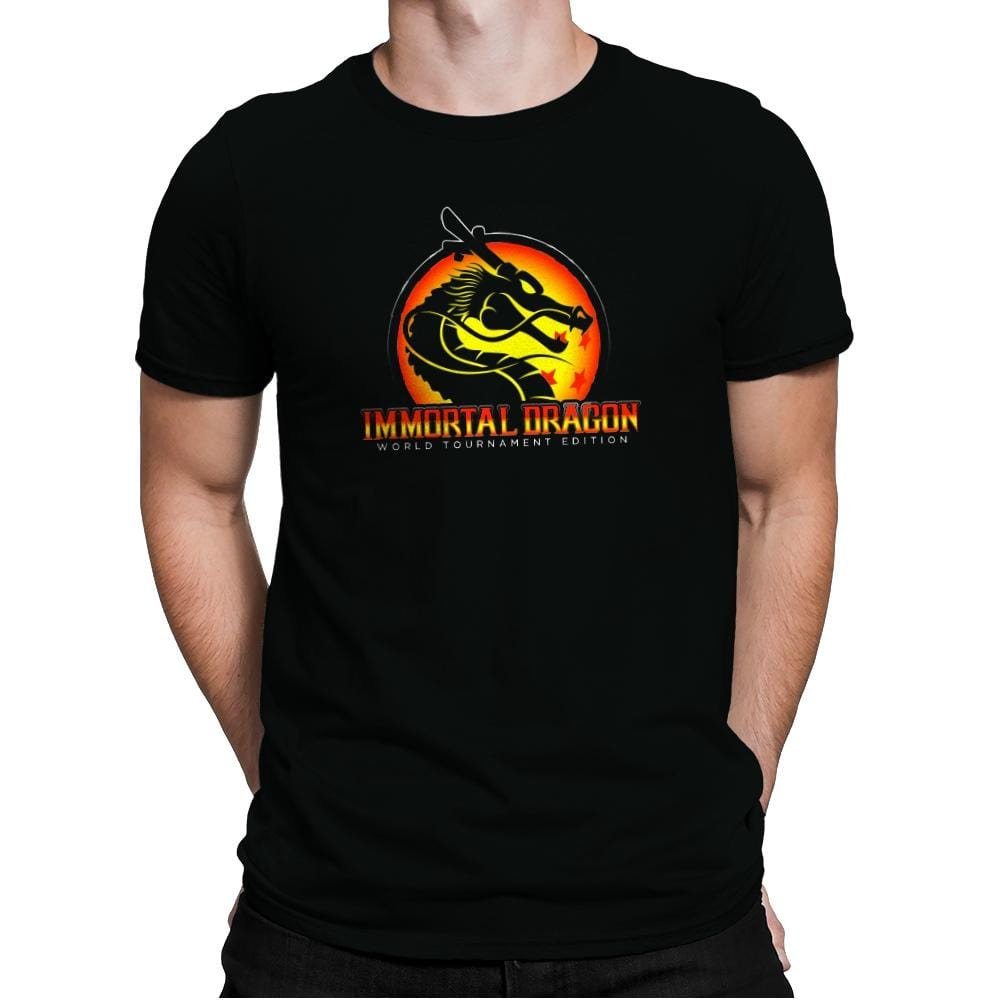 Immortal Dragon - Kamehameha Tees - Mens Premium T-Shirts RIPT Apparel Small / Black