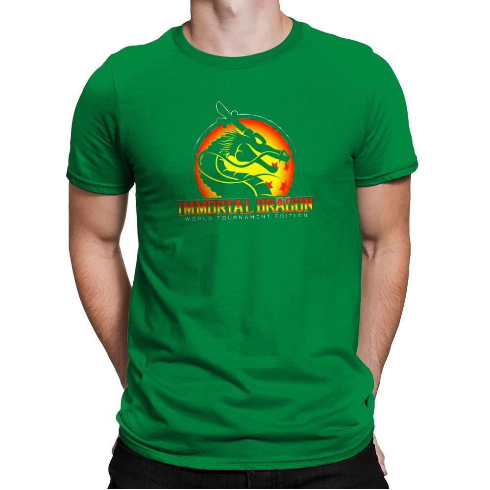 Immortal Dragon - Kamehameha Tees - Mens Premium T-Shirts RIPT Apparel Small / Kelly Green