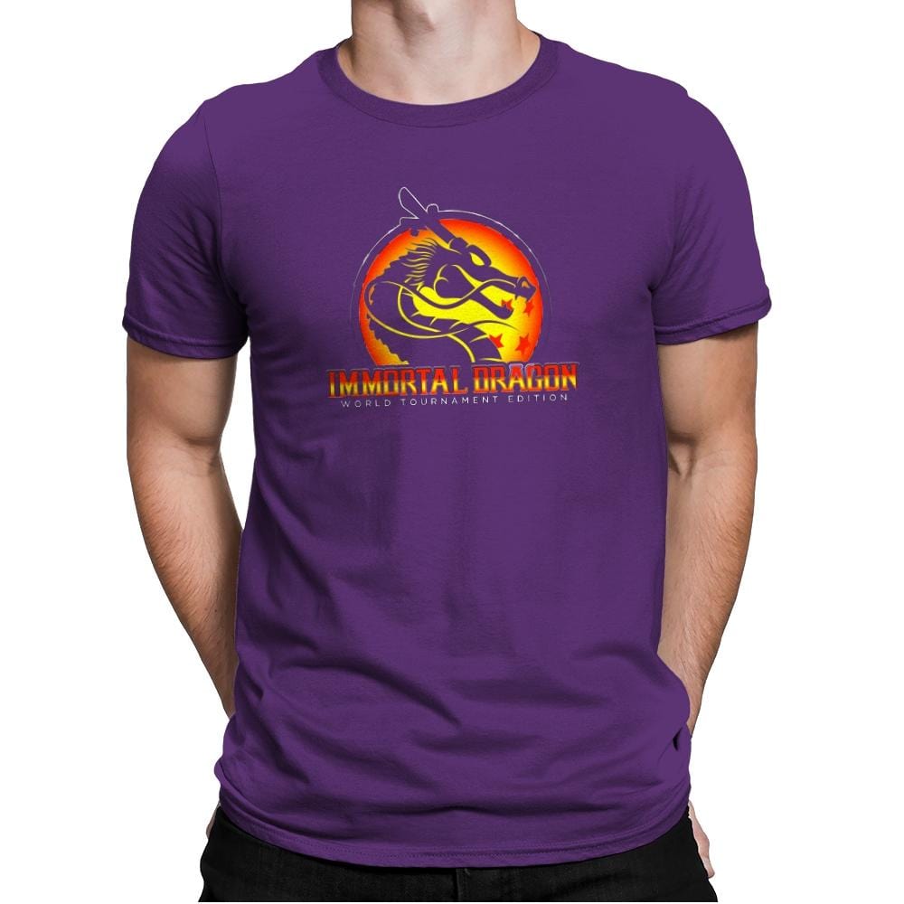 Immortal Dragon - Kamehameha Tees - Mens Premium T-Shirts RIPT Apparel Small / Purple Rush