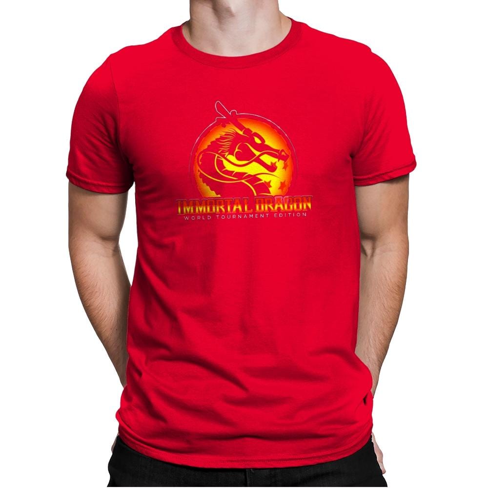 Immortal Dragon - Kamehameha Tees - Mens Premium T-Shirts RIPT Apparel Small / Red