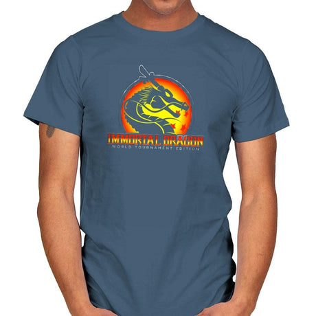 Immortal Dragon - Kamehameha Tees - Mens T-Shirts RIPT Apparel Small / Indigo Blue