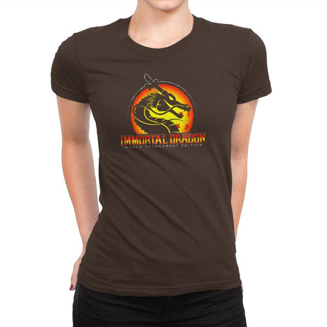 Immortal Dragon - Kamehameha Tees - Womens Premium T-Shirts RIPT Apparel Small / Dark Chocolate