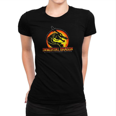 Immortal Dragon - Kamehameha Tees - Womens Premium T-Shirts RIPT Apparel Small / Indigo