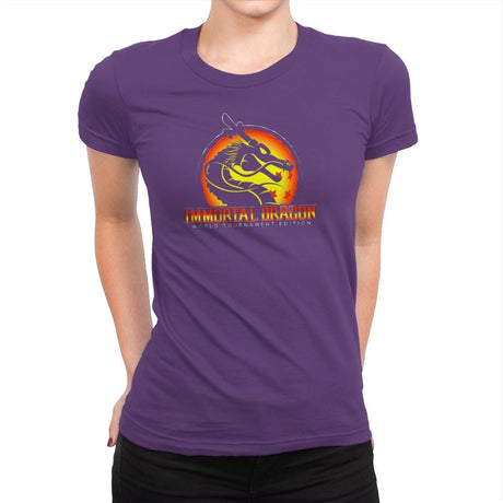 Immortal Dragon - Kamehameha Tees - Womens Premium T-Shirts RIPT Apparel Small / Purple Rush