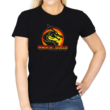 Immortal Dragon - Kamehameha Tees - Womens T-Shirts RIPT Apparel Small / Black