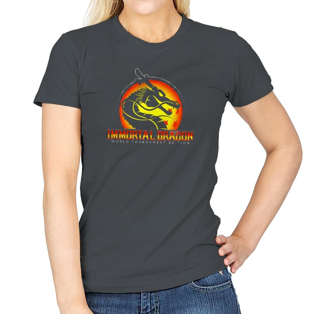 Immortal Dragon - Kamehameha Tees - Womens T-Shirts RIPT Apparel Small / Charcoal