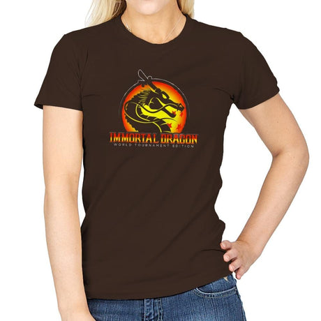 Immortal Dragon - Kamehameha Tees - Womens T-Shirts RIPT Apparel Small / Dark Chocolate