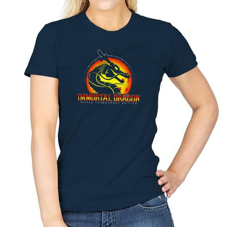 Immortal Dragon - Kamehameha Tees - Womens T-Shirts RIPT Apparel Small / Navy