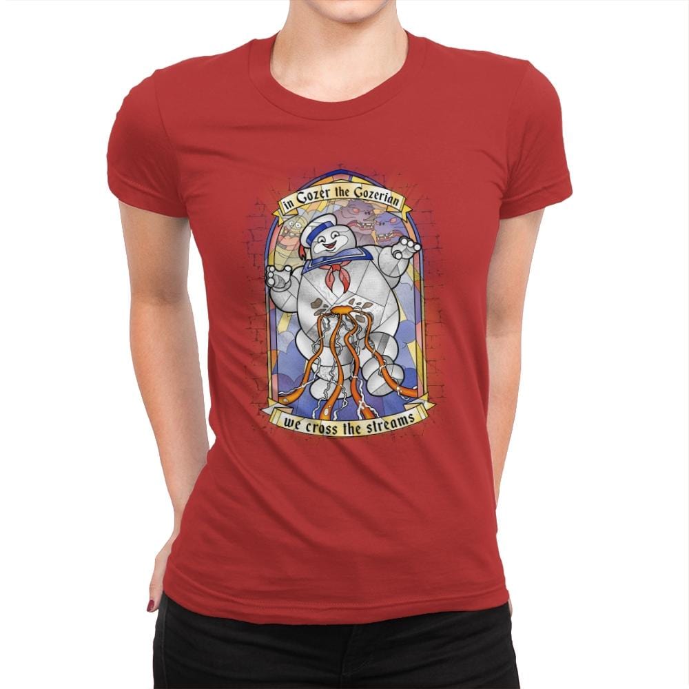 In Gozer we cross - Womens Premium T-Shirts RIPT Apparel Small / Red