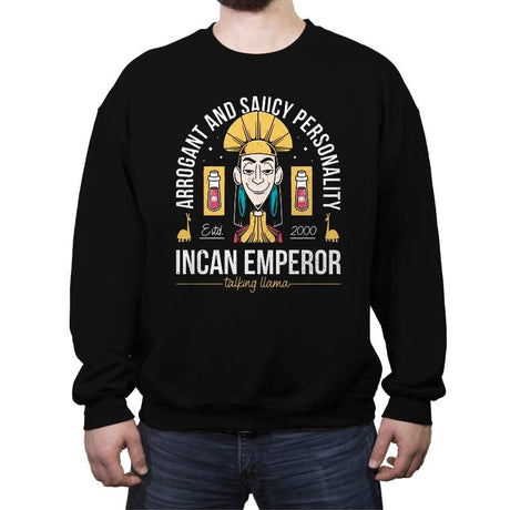 Incan Emperor - Crew Neck Sweatshirt Crew Neck Sweatshirt RIPT Apparel Small / Black