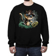 Indiana Cat - Crew Neck Sweatshirt Crew Neck Sweatshirt RIPT Apparel Small / Black