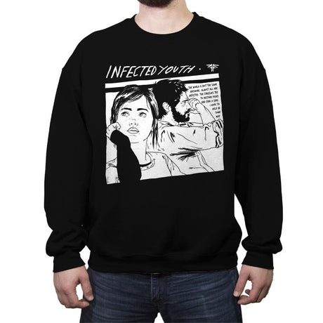 Infected Youth - Crew Neck Sweatshirt Crew Neck Sweatshirt RIPT Apparel Small / Black