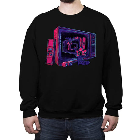 Infinite Upside Down - Crew Neck Sweatshirt Crew Neck Sweatshirt RIPT Apparel Small / Black
