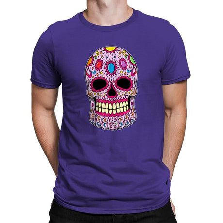 Infinity Calavera - Mens Premium T-Shirts RIPT Apparel Small / Purple Rush